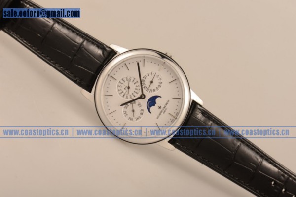 Perfect Replica Vacheron Constantin Patrimony Perpetual Calendar Watch Steel 47113/000-001wb (AAAF)